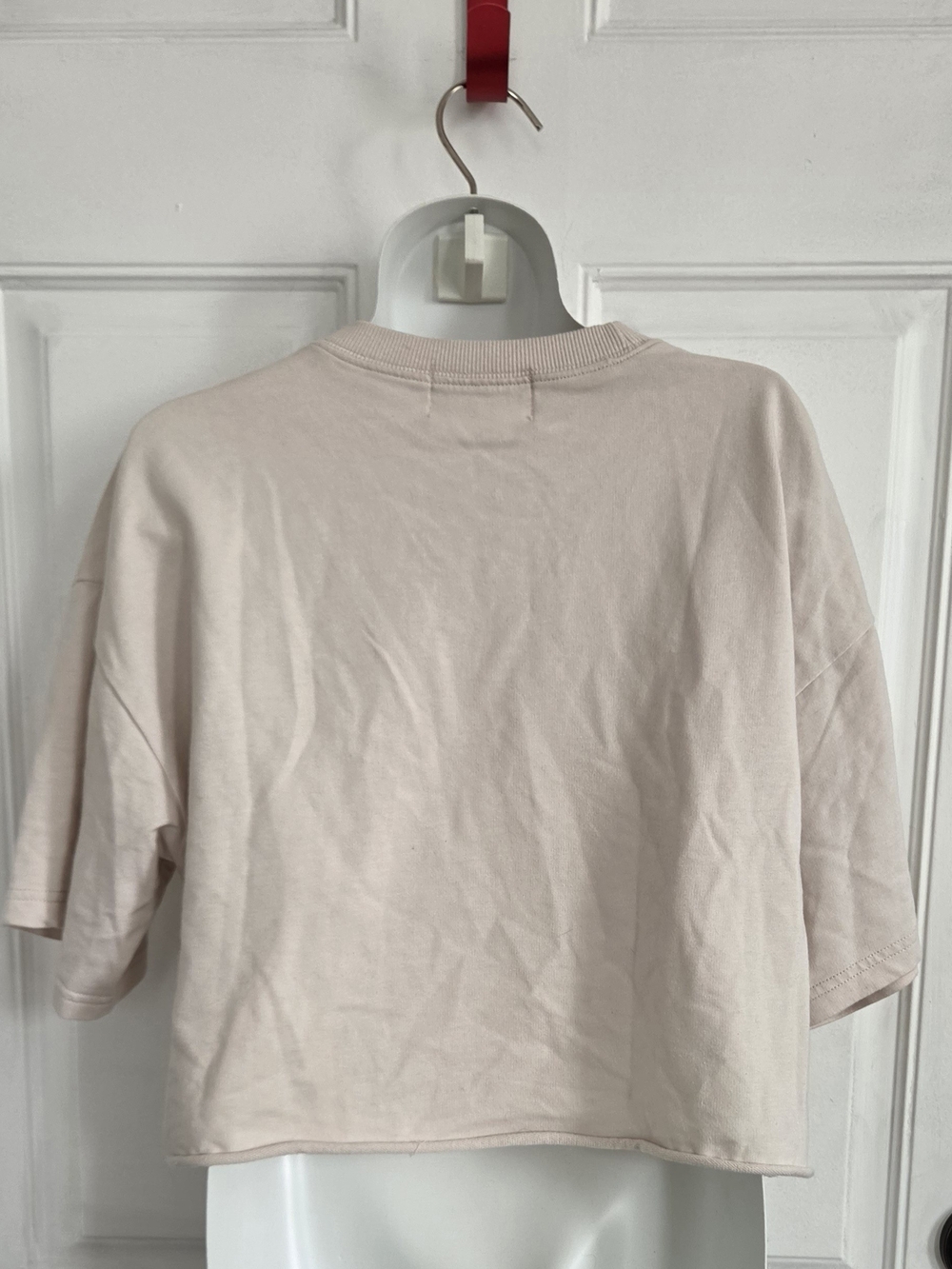 Uniqlo - Beige Cat Graphic Novelty Crop T-Shirt( T161) - Picture 3 of 4